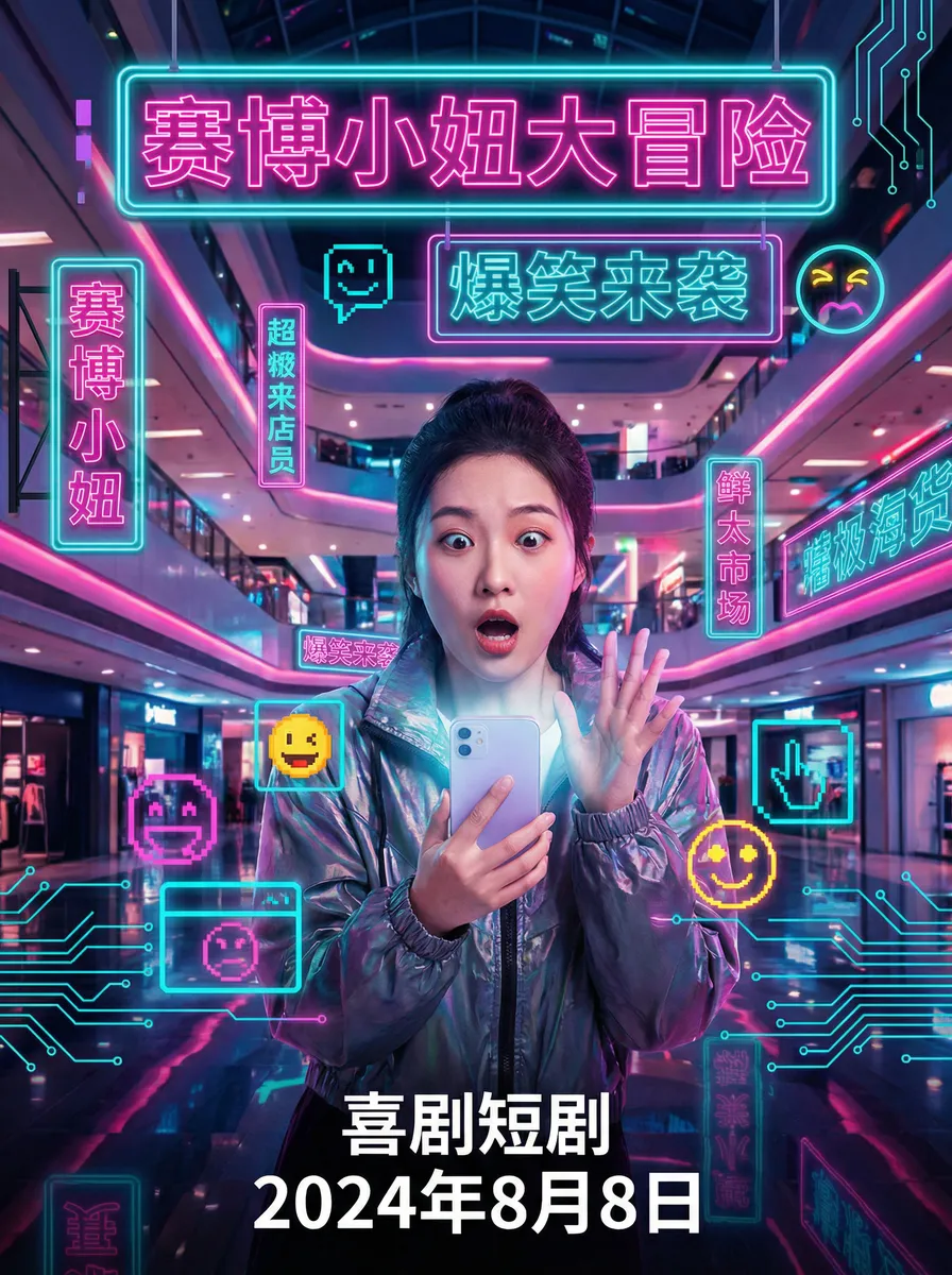 傻子有个大东西第一集 搞笑喜剧短剧 - 赛博小妞大冒险海报